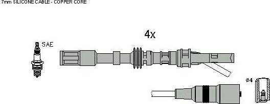 Hitachi 134134 - Комплект проводів запалювання autocars.com.ua