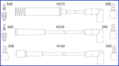 Hitachi 134202 - Комплект проводов зажигания avtokuzovplus.com.ua