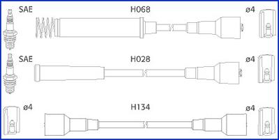 Hitachi 134203 - Комплект проводів запалювання autocars.com.ua