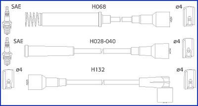 Hitachi 134214 - Комплект проводів запалювання autocars.com.ua