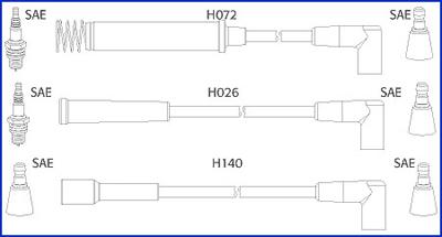 Hitachi 134225 - Комплект проводов зажигания avtokuzovplus.com.ua