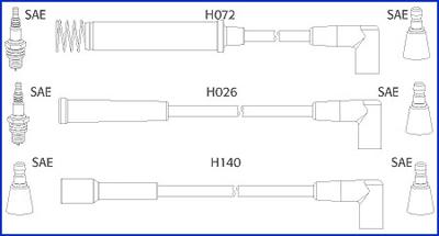 HITACHI 134225 - Комплект проводов зажигания avtokuzovplus.com.ua