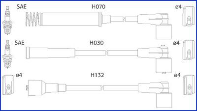 Hitachi 134226 - Комплект проводов зажигания avtokuzovplus.com.ua