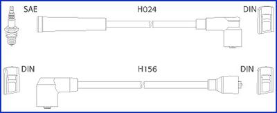 HITACHI 134230 - Комплект проводів запалювання autocars.com.ua