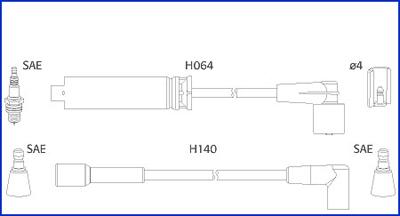 Hitachi 134239 - Комплект проводів запалювання autocars.com.ua