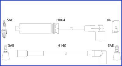 Hitachi 134239 - Комплект проводов зажигания avtokuzovplus.com.ua