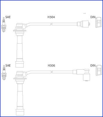 HITACHI 134242 - Комплект проводов зажигания autodnr.net