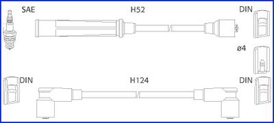 Hitachi 134391 - Комплект проводов зажигания avtokuzovplus.com.ua