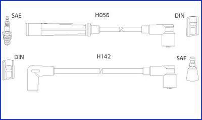 HITACHI 134439 - Комплект проводов зажигания avtokuzovplus.com.ua