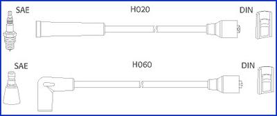 Hitachi 134457 - Комплект проводов зажигания avtokuzovplus.com.ua