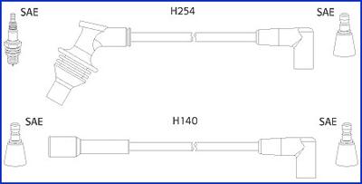 Hitachi 134460 - Комплект проводов зажигания avtokuzovplus.com.ua