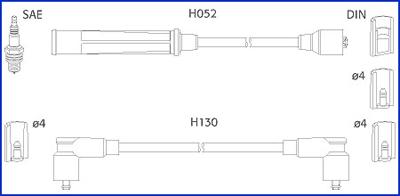 Hitachi 134473 - Комплект проводов зажигания autodnr.net