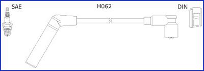 Hitachi 134478 - Комплект проводів запалювання autocars.com.ua