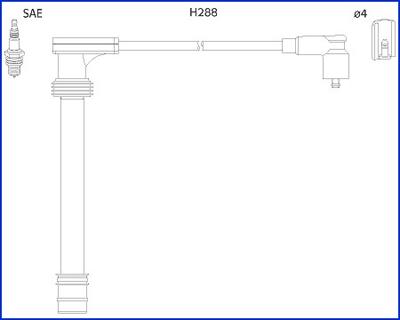 HITACHI 134518 - Комплект дротів запалювання autocars.com.ua