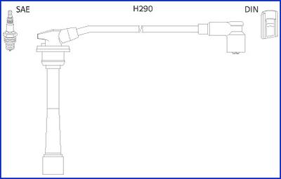 Hitachi 134528 - Комплект проводів запалювання autocars.com.ua