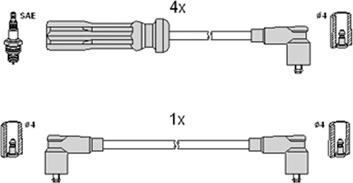 Hitachi 134548 - Комплект проводов зажигания avtokuzovplus.com.ua