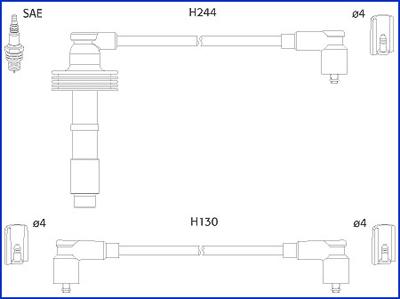 Hitachi 134549 - Комплект проводів запалювання autocars.com.ua