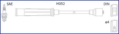 HITACHI 134576 - Комплект дротів запалювання autocars.com.ua