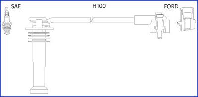 Hitachi 134657 - Комплект проводов зажигания avtokuzovplus.com.ua