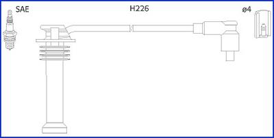 HITACHI 134672 - Комплект проводів запалювання autocars.com.ua