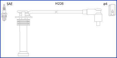 Hitachi 134672 - Комплект проводів запалювання autocars.com.ua