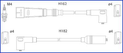 Hitachi 134704 - Комплект проводів запалювання autocars.com.ua