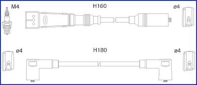 Hitachi 134705 - Комплект проводов зажигания avtokuzovplus.com.ua