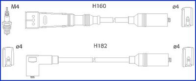 Hitachi 134716 - Комплект проводів запалювання autocars.com.ua