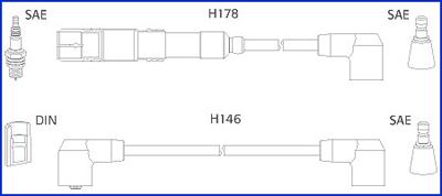 Hitachi 134755 - Комплект проводів запалювання autocars.com.ua