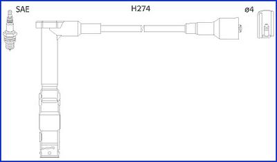 Hitachi 134775 - Комплект проводов зажигания avtokuzovplus.com.ua