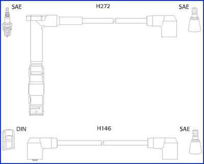 Hitachi 134777 - Комплект проводів запалювання autocars.com.ua