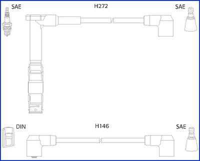 Hitachi 134777 - Комплект проводов зажигания autodnr.net