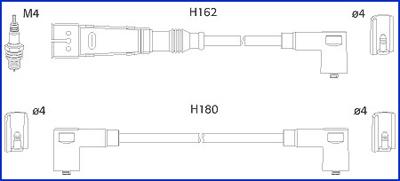 Hitachi 134795 - Комплект проводів запалювання autocars.com.ua