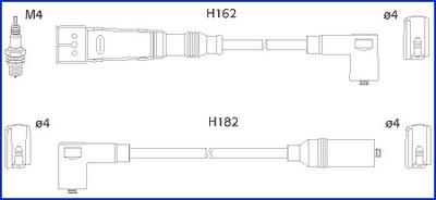 HITACHI 134785 - Комплект проводів запалювання autocars.com.ua