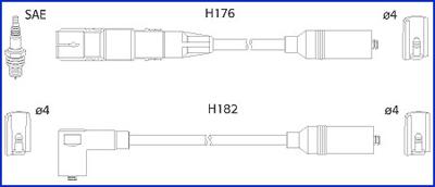 HITACHI 134790 - Комплект проводів запалювання autocars.com.ua