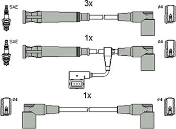 Hitachi 134805 - Комплект проводів запалювання autocars.com.ua