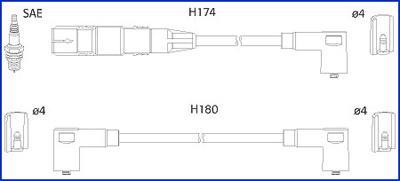 Hitachi 134808 - Комплект проводов зажигания autodnr.net