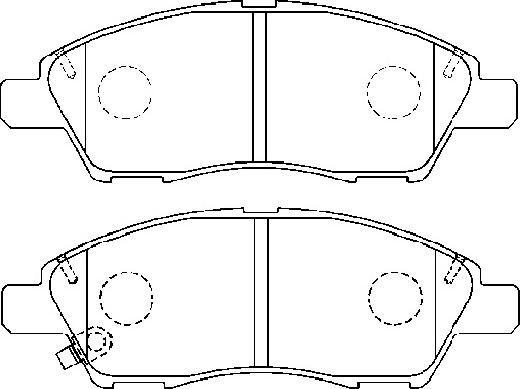 Hitachi BRAC00220A - Тормозные колодки, дисковые, комплект autodnr.net