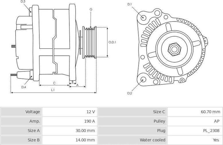 Hitachi LR1190-907B - Генератор avtokuzovplus.com.ua