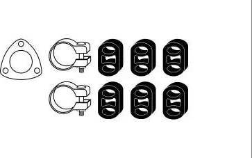 HJS 82 36 8228 - Монтажний комплект, система випуску autocars.com.ua