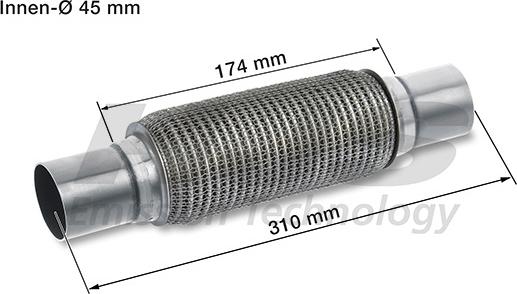 HJS 83 00 8592 - Гофрированная труба, выхлопная система avtokuzovplus.com.ua