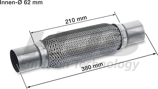 HJS 83 00 8594 - Гофрированная труба, выхлопная система avtokuzovplus.com.ua