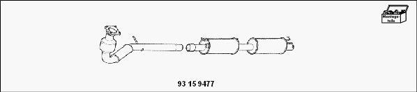 HJS 93 15 9477 - Комплект для дооборудования, катализатор / сажевый фильтр (комби avtokuzovplus.com.ua