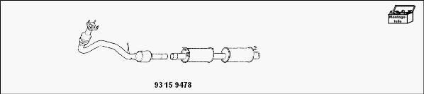 HJS 93 15 9478 - Комплект для дооборудования, катализатор / сажевый фильтр (комби avtokuzovplus.com.ua