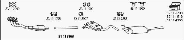 HJS VW_422 - Система випуску ОГ autocars.com.ua