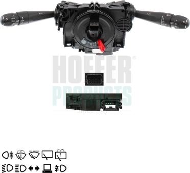 Hoffer 21031917 - Вимикач на рульовій колонці autocars.com.ua
