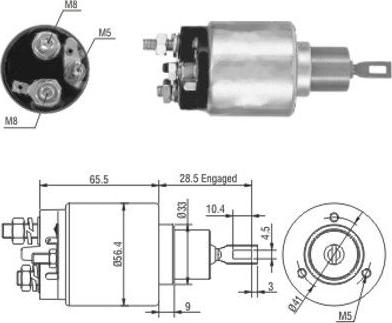 Hoffer 46019 - Тягове реле, стартер autocars.com.ua