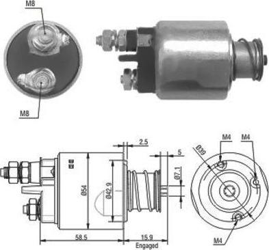 Hoffer 46020 - Тягове реле, стартер autocars.com.ua