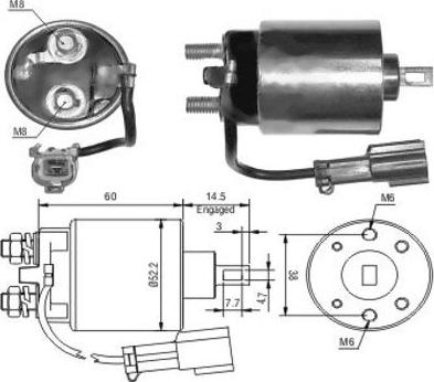 Hoffer 46023 - Тягове реле, стартер autocars.com.ua