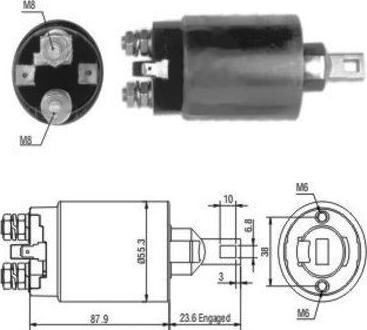 Hoffer 46024 - Тягове реле, стартер autocars.com.ua